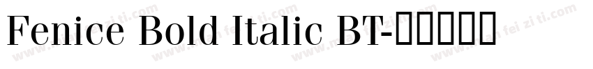 Fenice Bold Italic BT字体转换